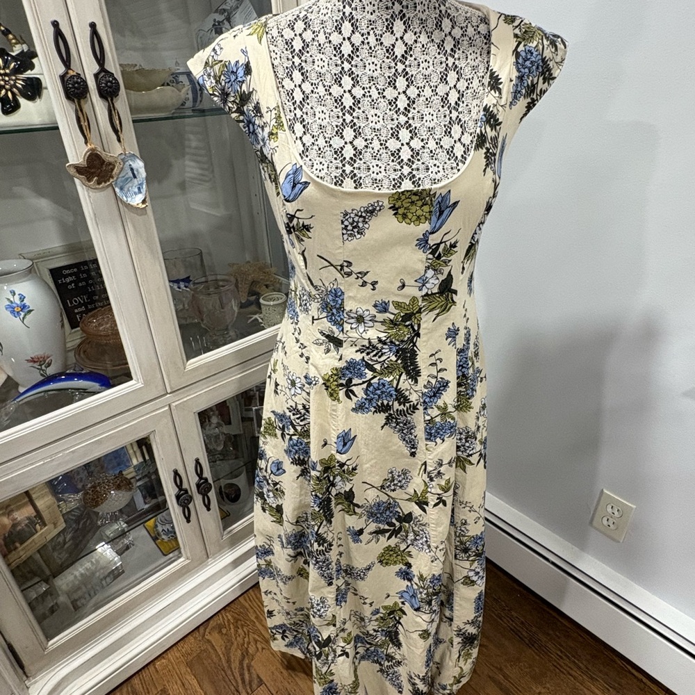 Abercrombie & Fitch Blue Floral Midi Dress - Picture 1 of 11